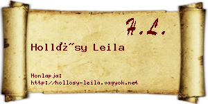 Hollósy Leila névjegykártya
